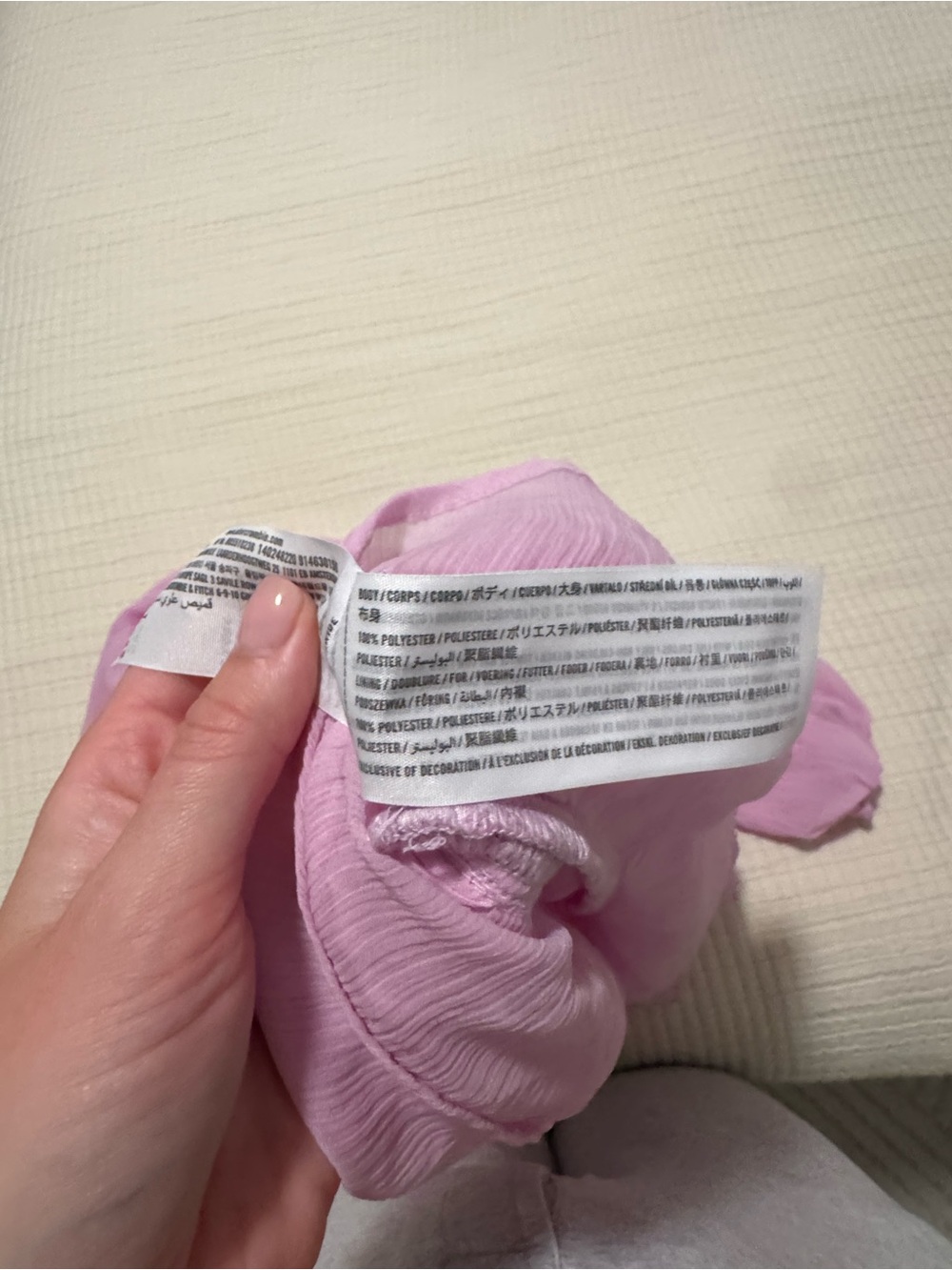Abercrombie pink lilac longsleeve sheer top - Picture 3 of 4